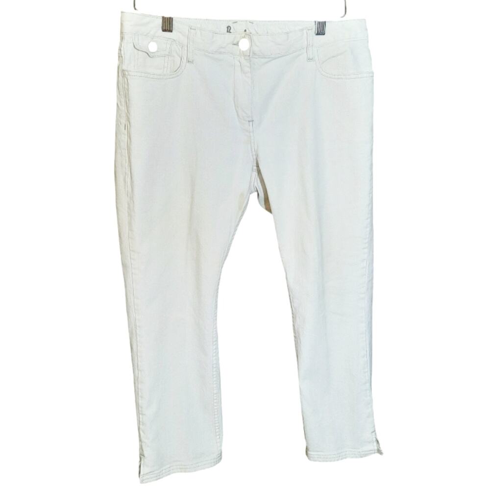 Boden Womens 5 Pocket Cream Capri Pants Size 10R